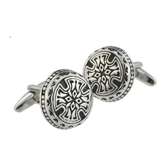 Rounded Gothic Cross Classic Cufflinks - Ashton and Finch
