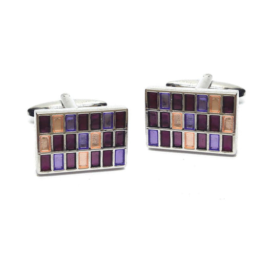 Purples Rectangle Classic Cufflinks - Ashton and Finch