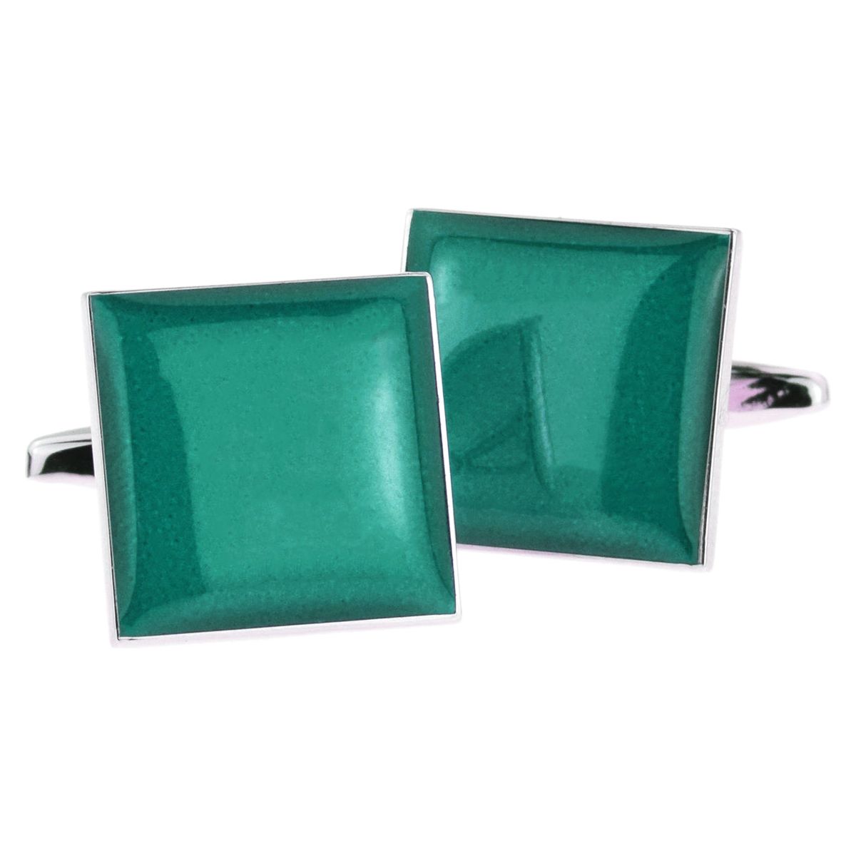 Plain Teal Turquoise Square Cufflinks - Ashton and Finch