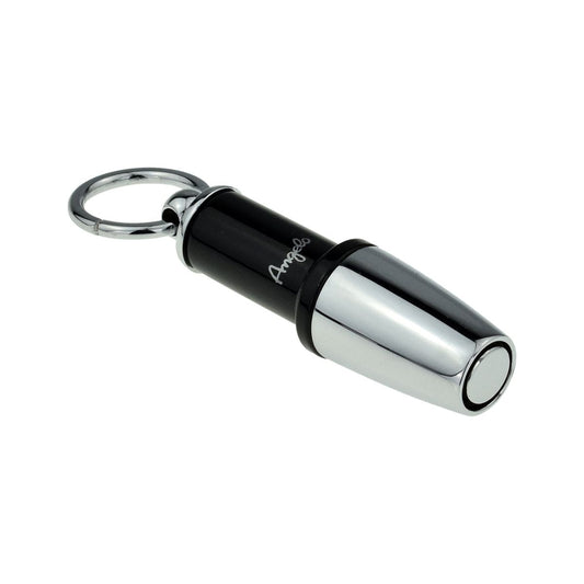 Angelo Key Ring Twist Punch Cutter Black And Chrome Boxed - Ashton and Finch