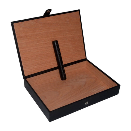 GBD Black Leather Travel Humidor With Humidifier - Ashton and Finch