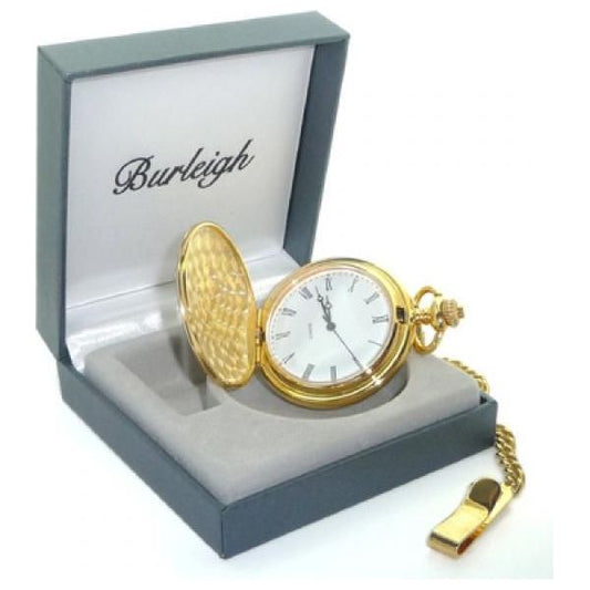Burleigh Gold Finish Pocket Watch in Gift Box - Ashton and Finch