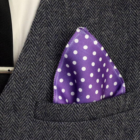 Purple Spotted Pocket Square - Ashton and Finch
