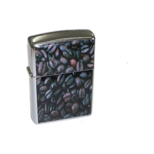 Engraved Petrol Lighter with Coffee Beans Design - Ashton and Finch
