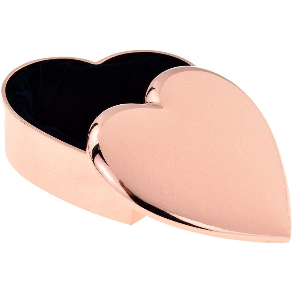 Rose Gold Plated Heart Trinket Box Engraved and Personalised - Ashton and Finch