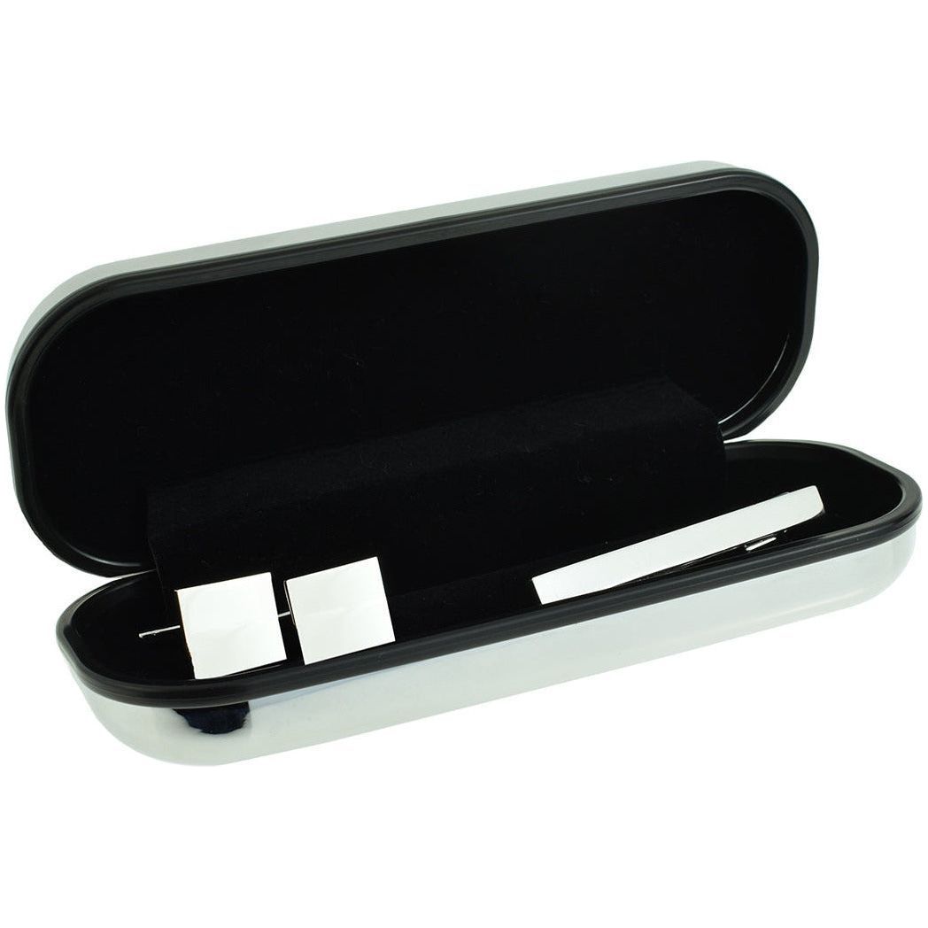 Cufflinks and Tie Clip Set in Chromed Multi Box - Ashton and Finch