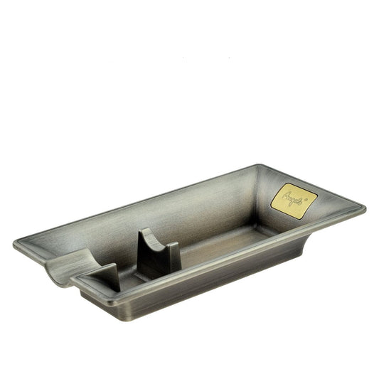 Cigar Ashtray Single Position Cast Metal Pewter Finish Approx 16 x 8.5cm Boxed (1) - Ashton and Finch