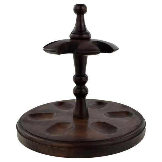Round 6 Position Dark Camwood Pipe Rack - Ashton and Finch