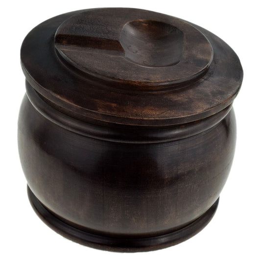Tobacco Jar With Pipe Rest In Lid Dark Camwood Boxed - Ashton and Finch