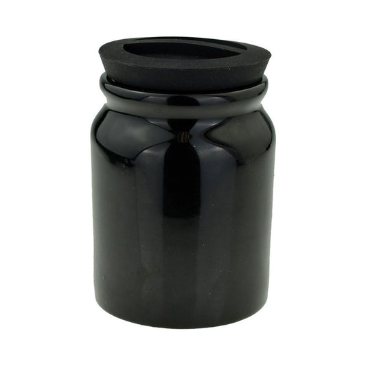Black Ceramic Tobacco Jar With Rubber Lid Boxed - Ashton and Finch