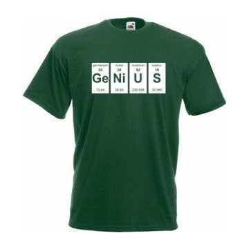 Periodic Table Genius Design Mens Green T Shirt - Ashton and Finch