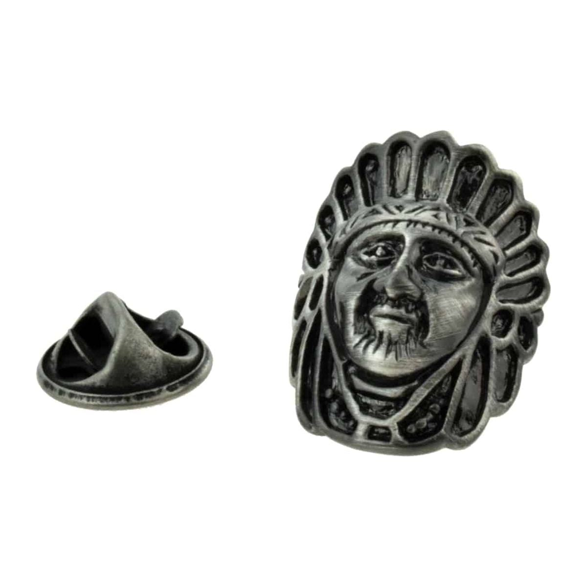 Red Indian Chief Lapel Pin Badge - Ashton and Finch
