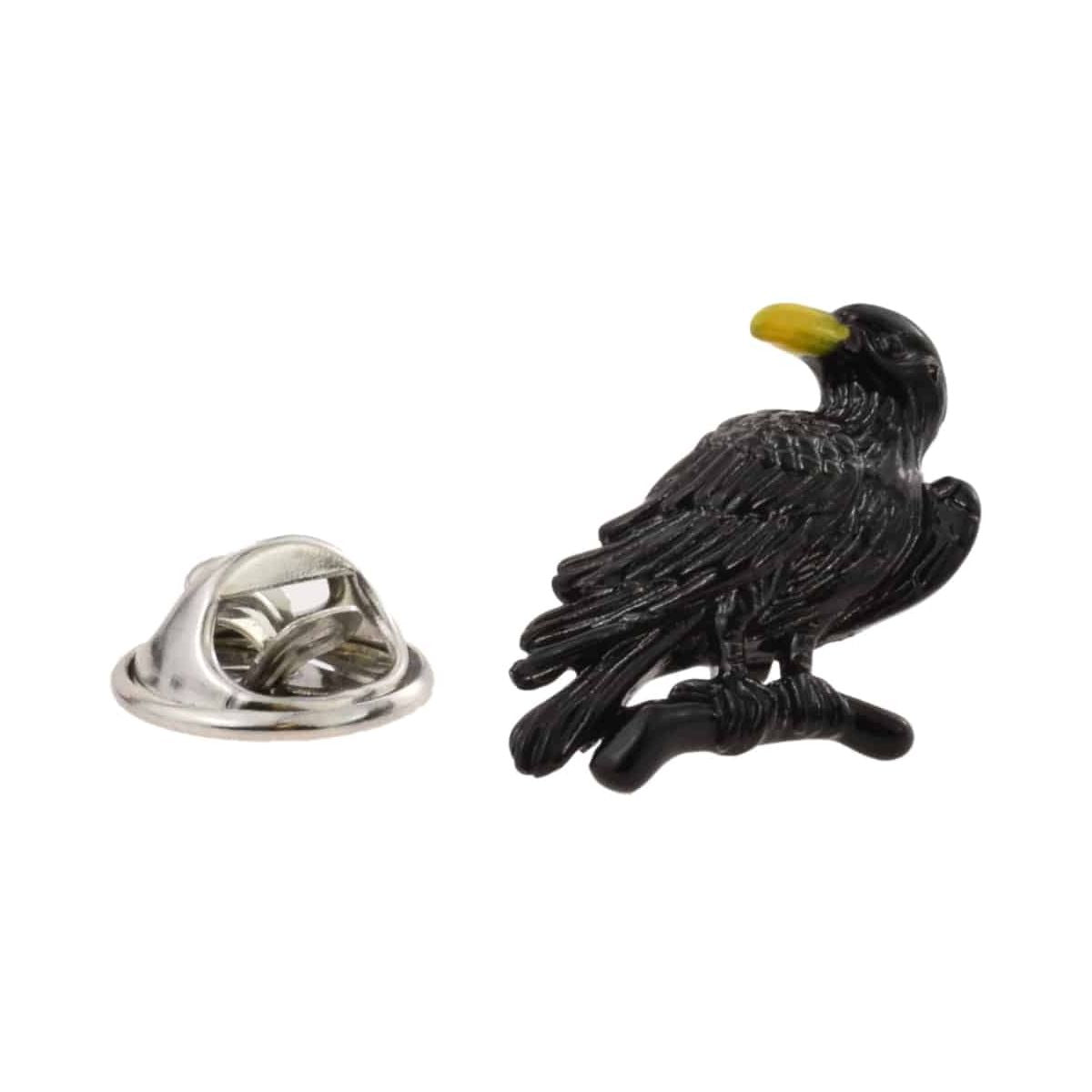 Black Raven Lapel Pin Badge - Ashton and Finch