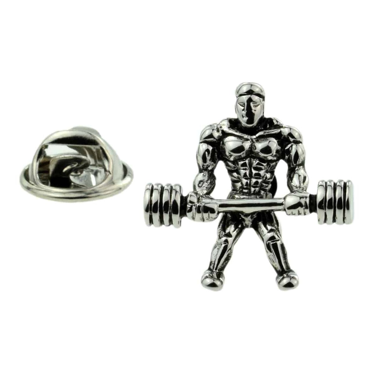 Weight Lifter Lapel Pin Badge - Ashton and Finch