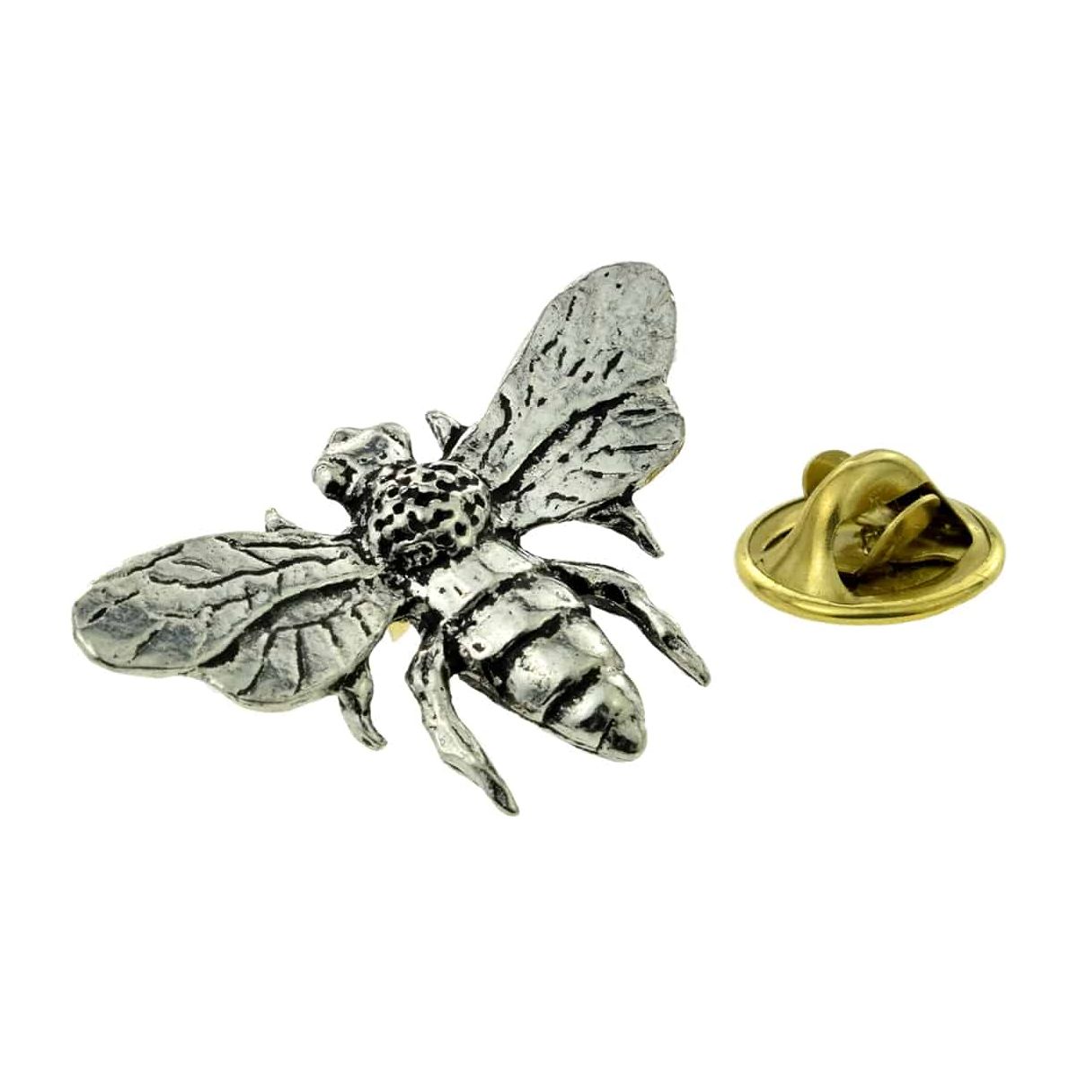 Honey Bee Design English Made Pewter Pin Badge - Ashton and Finch