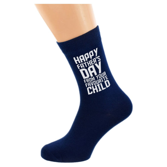 Happy Fathers Day from Your Favourite Child Navy Blue Socks - Ashton and Finch