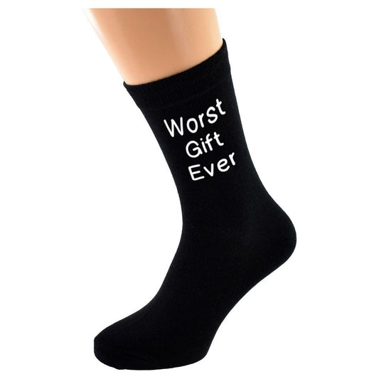 Fun Worst Gift Ever Mens Black Socks - Ashton and Finch