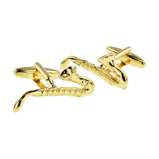 Gold plated Saxophone Cufflinks - Ashton and Finch