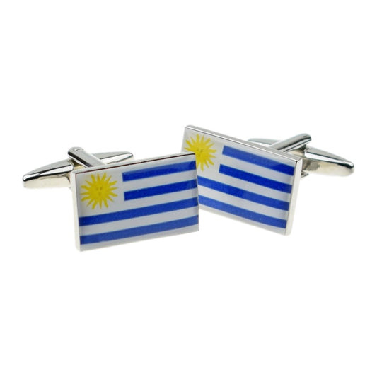 Uruguay Flag Cufflinks - Ashton and Finch