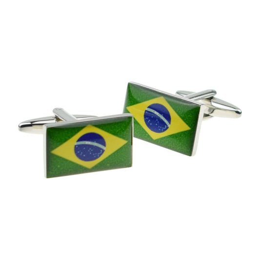 Brazil Flag Cufflinks - Ashton and Finch