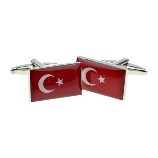 Turkey Flag Cufflinks - Ashton and Finch