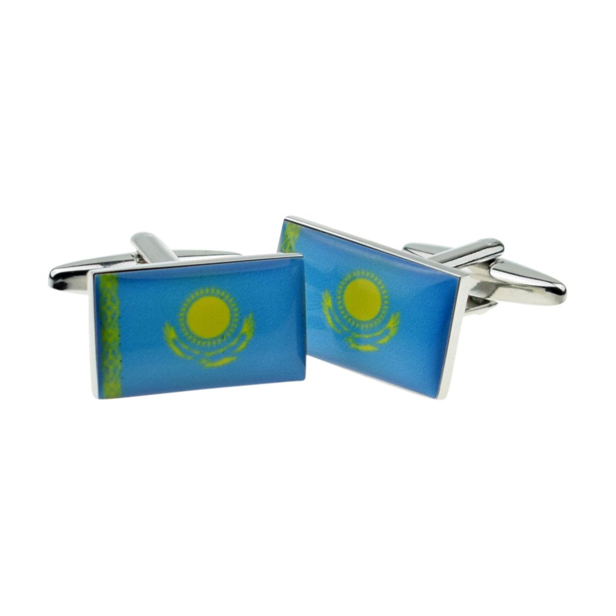 Kazakhstan Flag Cufflinks - Ashton and Finch