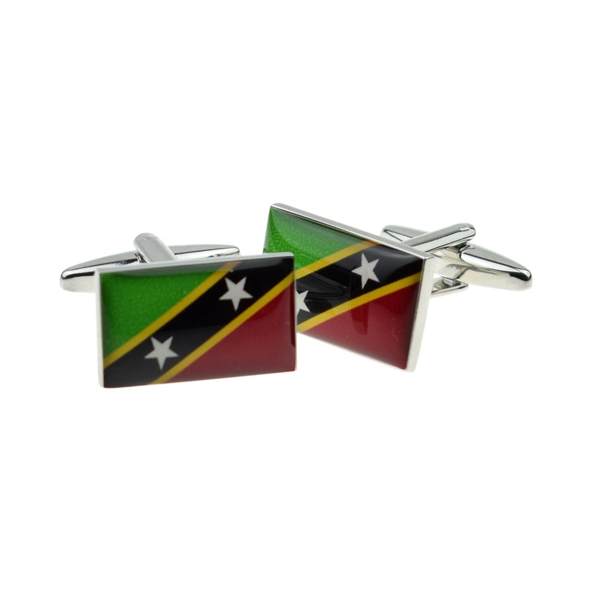 St Kitts & Nevis Flag Cufflinks - Ashton and Finch