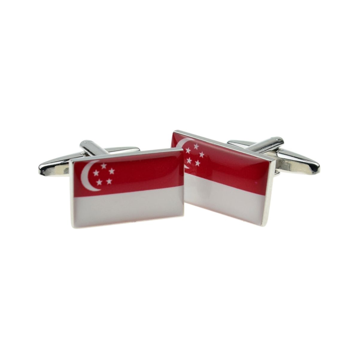 Singapore Flag Cufflinks - Ashton and Finch