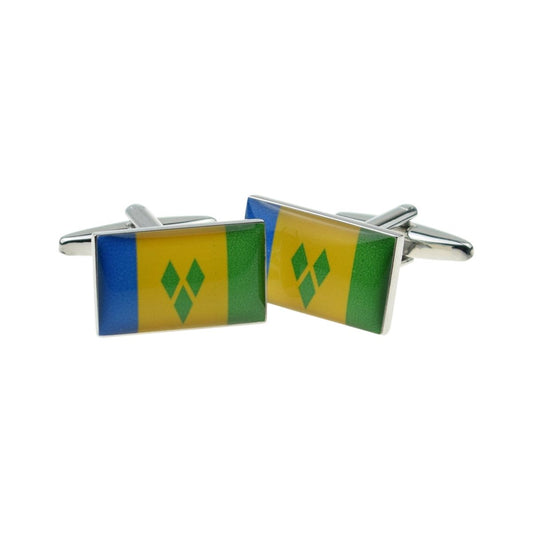 St Vincent & the Grenadines Flag Cufflinks - Ashton and Finch