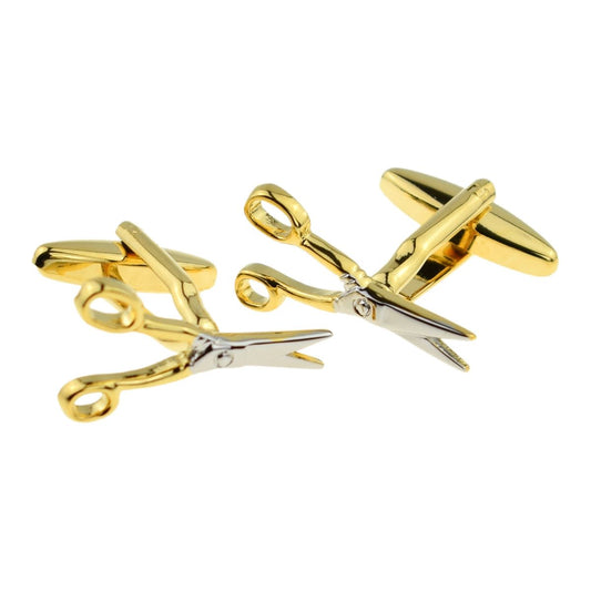 Two Tone Silver & Gold Scissors Cufflinks - Ashton and Finch