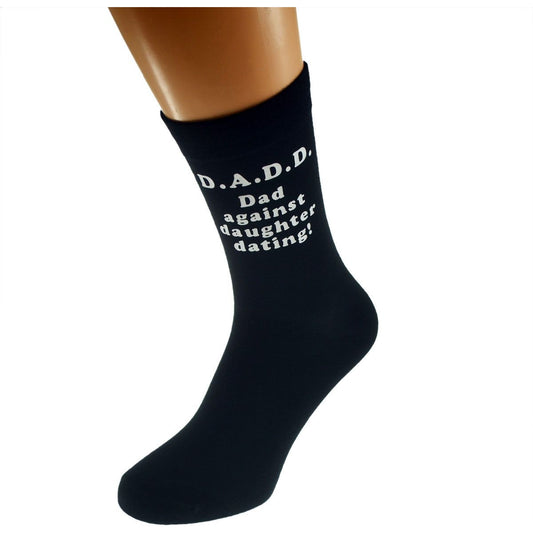 D.A.D.D. Dad Against Daughter Dating Fun Mens Black Socks - Ashton and Finch