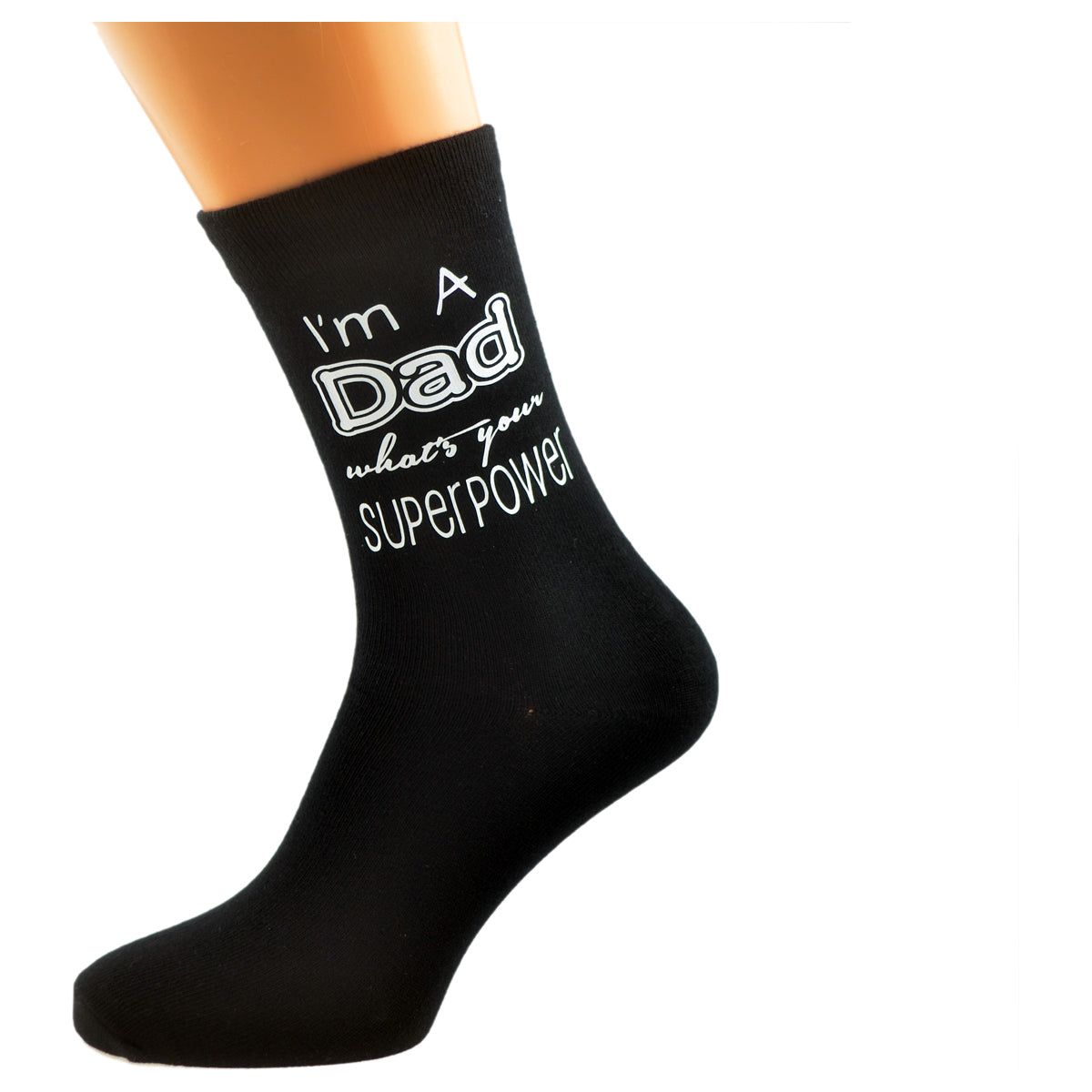 I'm a Dad What's Your Superpower Mens Black Socks - Ashton and Finch