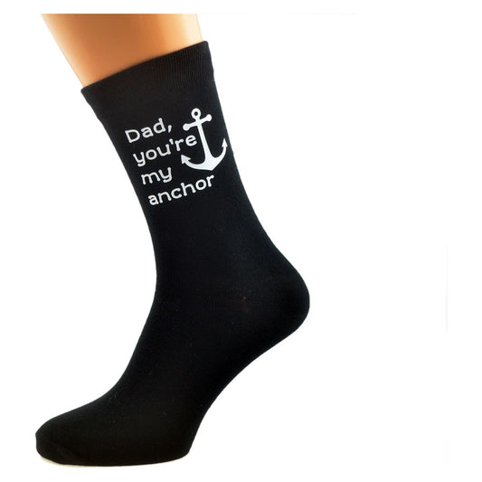 Dad you're my Anchor Mens Black Socks - Ashton and Finch