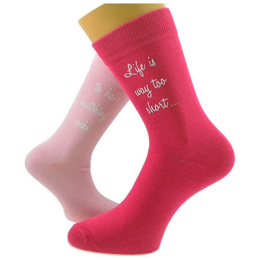 Life is way too short to have matching socks Ladies Mismatched Ladies Socks - Ashton and Finch